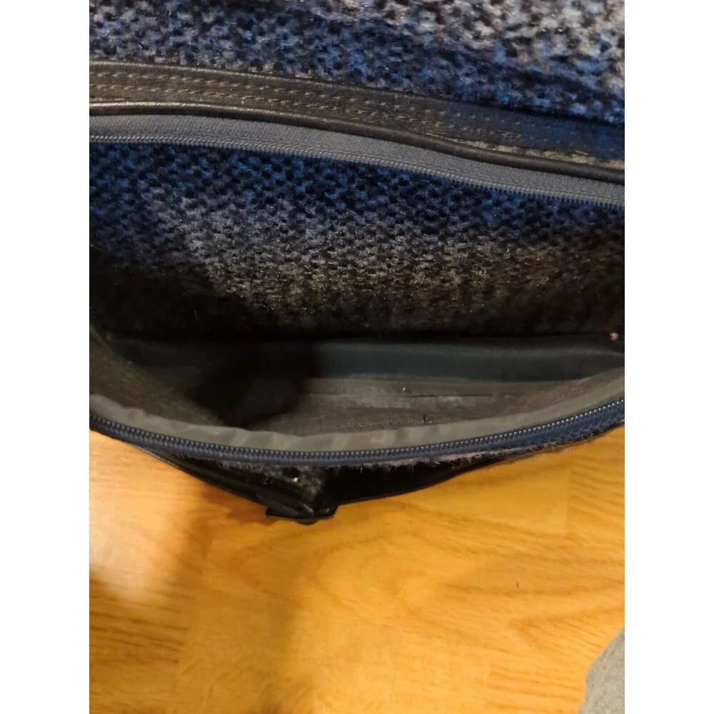 Pierre Cardin Carry On Shoulder Overnight Bag Black Gray Tweed Strap Vintage